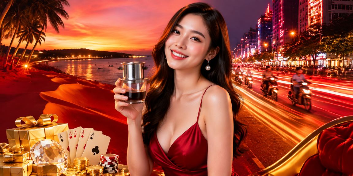 Người chơi tại Mũi Né nhâm nhi cà phê và theo dõi sự kiện thể thao trực tuyến