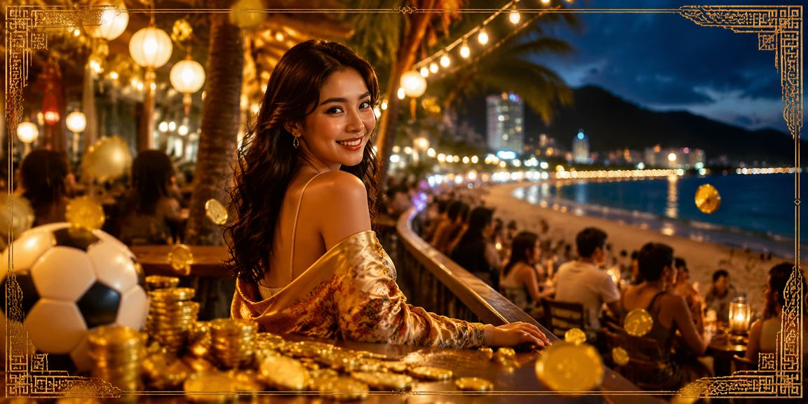 Không khí cá cược bóng đá và trò chơi đêm tại chợ đêm Nha Trang